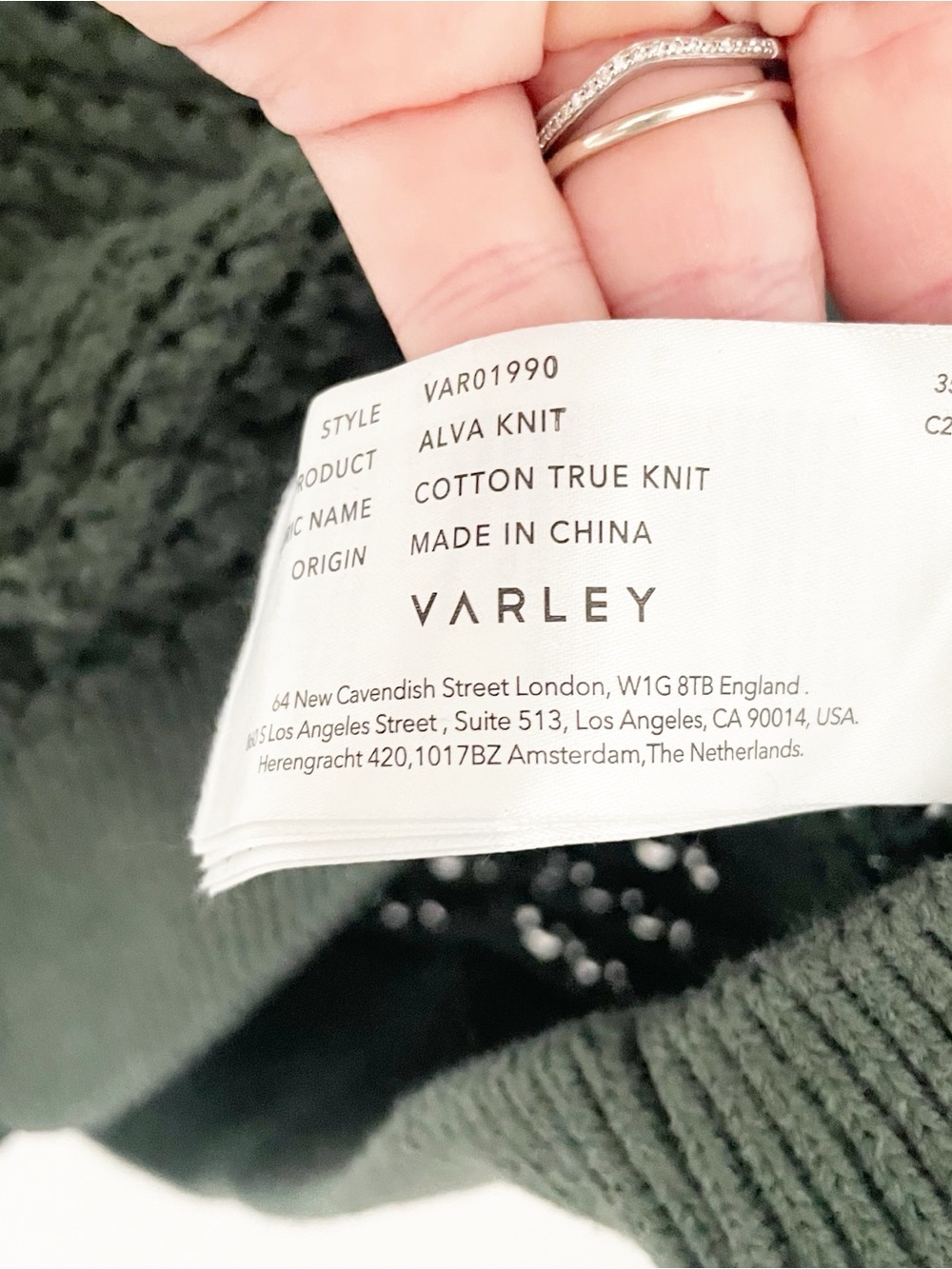 Varley Alva Knit Pullover Short Sleeve in Cilantro Green Size XL - Picture 5 of 7